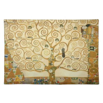 Tree Of Life By Gustav Klimt Cloth Placemat by Art_Museum at Zazzle