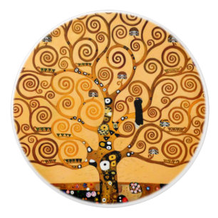 Tree of Life by Gustav Klimt Fine Art Ceramic Knob