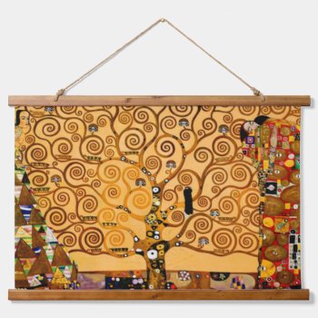 Tree Of Life By Gustav Klimt Fine Art Hanging Tapestry by GalleryGreats at Zazzle