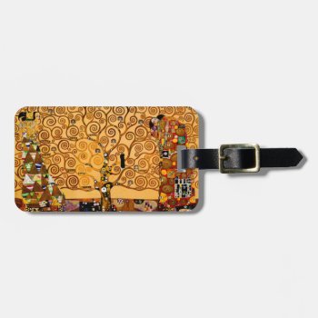 Tree Of Life By Gustav Klimt Fine Art Luggage Tag by GalleryGreats at Zazzle