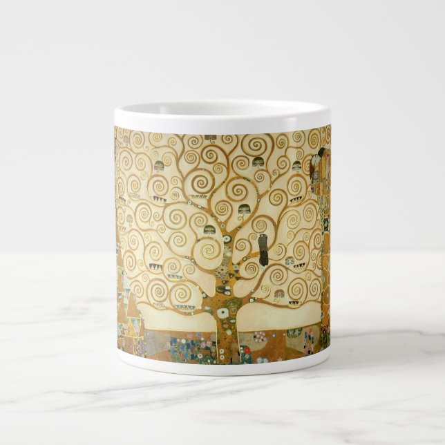 Tree of Life by Gustav Klimt Large Coffee Mug (Front)