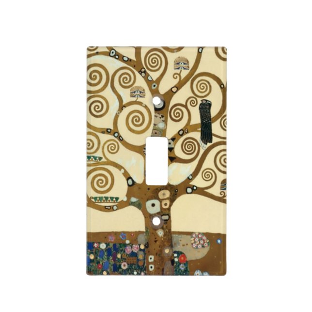 Tree of Life by Gustav Klimt Light Switch Cover (Front)