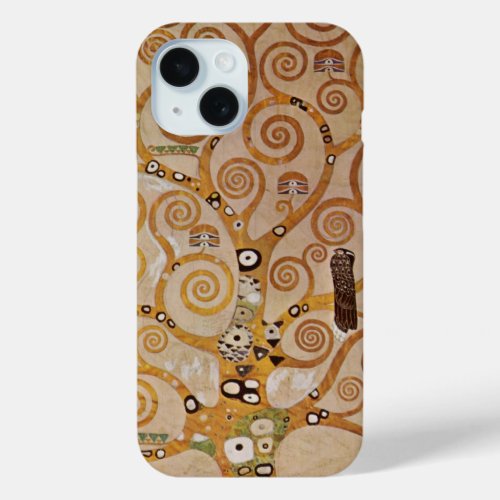 Tree of Life by Gustav Klimt Stylized Art Nouveau iPhone 15 Case