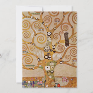 Tree of Life by Gustav Klimt, Stylized Art Nouveau Invitation