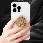 Tree of Life by Gustav Klimt, Stylized Art Nouveau PopSocket<br><div class="desc">Tree of Life (1905-1911) by Gustav Klimt. The Tree of Life is a vintage Art Nouveau painting featuring the tree of knowledge calling into question the black bird of prey, the symbol of death. The normal life cycle as understood by Freud and Klimt. The Stoclet Frieze is a series of...</div>
