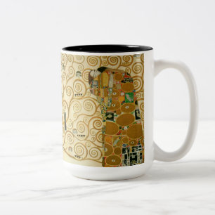 Tree of Life by Gustav Klimt Two-Tone Coffee Mug