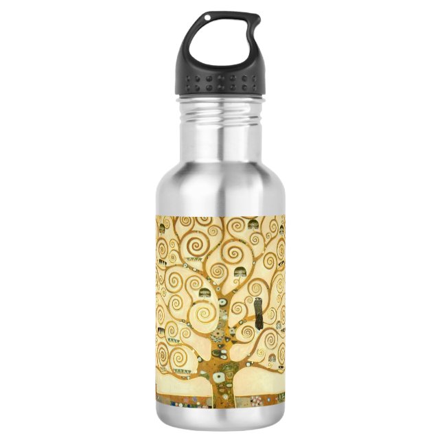 Tree of Life by Gustav Klimt Water Bottle (Front)