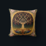Tree of Life by kedoki Floral Vintage embroidery Throw Pillow<br><div class="desc">Tree of Life by kedoki Floral Vintage embroidery</div>