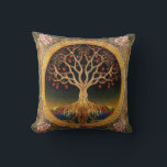 Tree of Life by kedoki Floral Vintage embroidery Throw Pillow<br><div class="desc">Tree of Life by kedoki Floral Vintage embroidery</div>