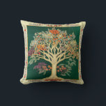 Tree of Life by kedoki Green Embroidery Throw Pillow<br><div class="desc">Tree of Life by kedoki Green Embroidery</div>