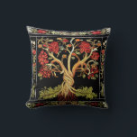 Tree of Life by kedoki Red Green Black embroidery Throw Pillow<br><div class="desc">Tree of Life by kedoki Red Green Black embroidery</div>