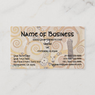 Tree of Life by Klimt, Stylized Art Nouveau Symbol Business Card
