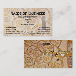 Tree of Life by Klimt, Stylized Art Nouveau Symbol Business Card