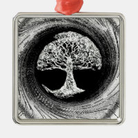 Tree of Life Calmness Within Metal Ornament