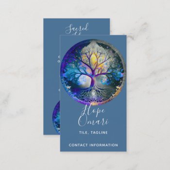 Tree Of Life | Celestial Business Card by margaretdill at Zazzle