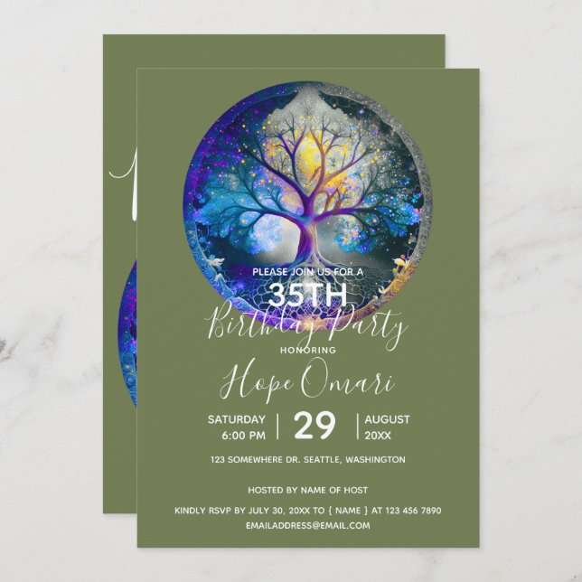 Tree of Life | Celestial Invitation (Front/Back)