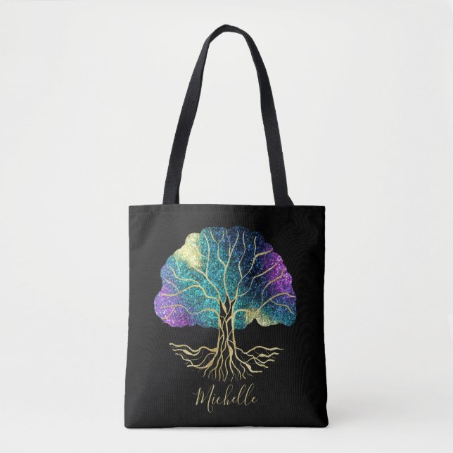 Tree of Life Celestial Mindfulness Tote Bag (Front)