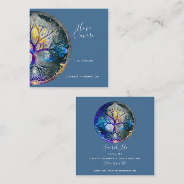 Tree of Life | Celestial Square Business Card (Front/Back)