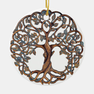 Tree of Life,  Celtic Christmas Ornaments, Ceramic Ornament