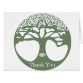 Tree of Life Celtic Knot Greeting Card Med Green (Front Horizontal)