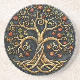 Tree of Life Celtic Sandstone Coaster