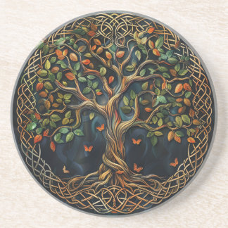 Tree of Life Celtic Sandstone Coaster