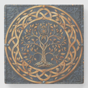 Tree of Life Celtic Stone Coaster