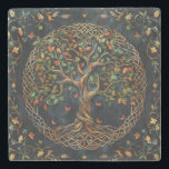 Tree of Life Celtic Stone Coaster<br><div class="desc">Transform your space with our Tree of Life Celtic Stone Coaster, a captivating homage to Celtic tradition. Adorned with intricate knotwork, each coaster embodies the timeless allure of Celtic heritage. Crafted with care and precision, these coasters boast natural textures and earthy tones, infusing your decor with rustic charm. Symbolizing harmony...</div>