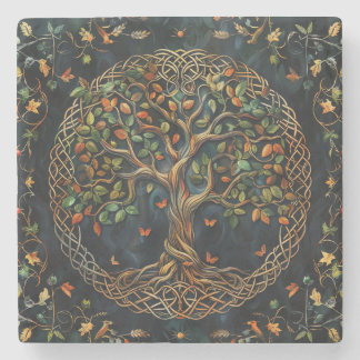 Tree of Life Celtic Stone Coaster