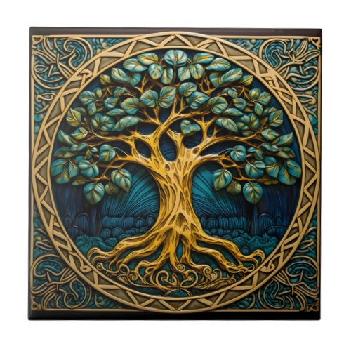 Tree of Life Celtic Tile Design