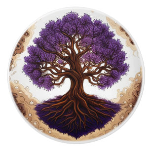 Tree of Life Ceramic Knob