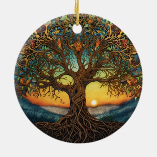 Tree of Life Ceramic Ornament