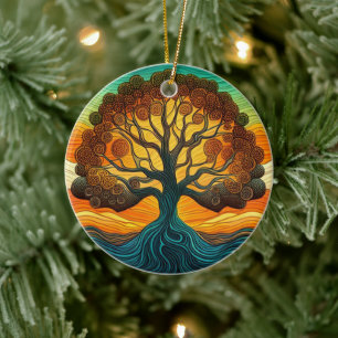 Tree of Life Ceramic Ornament