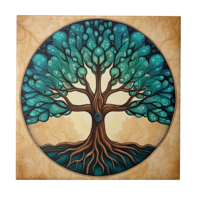 Tree of Life  Ceramic Tile (Front)