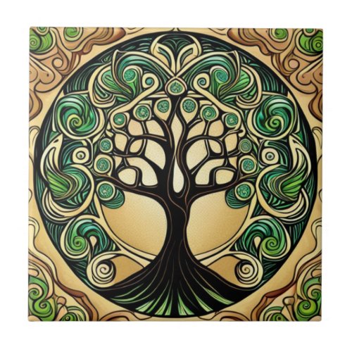 Tree of Life  Ceramic Tile
