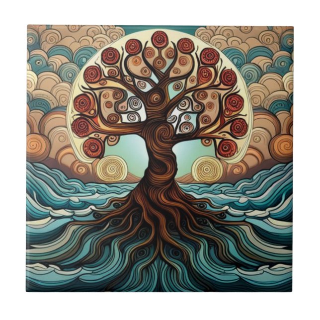 Tree of Life  Ceramic Tile (Front)