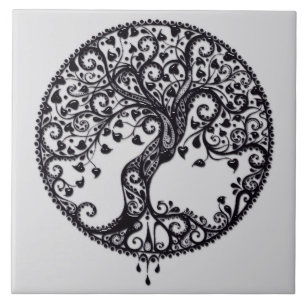 Tree of Life Ceramic Tile. Tile