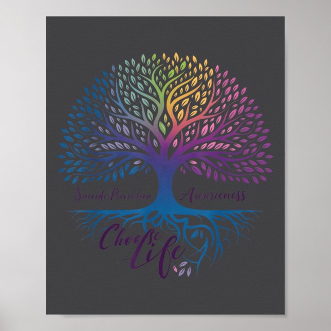 Tree Of Life Choose Life Suicide Prevention Awaren Poster (Front)