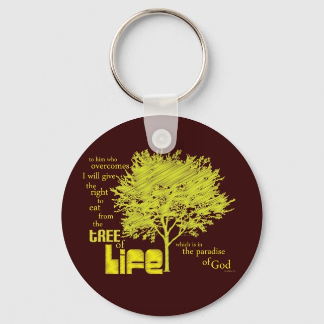 Tree of Life Christian Scripture keychain/keyring Keychain (Front)