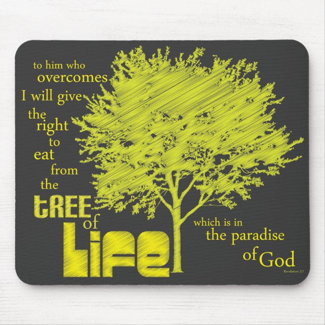 Tree of Life Christian Scripture mousepad/mousemat Mouse Pad (Front)