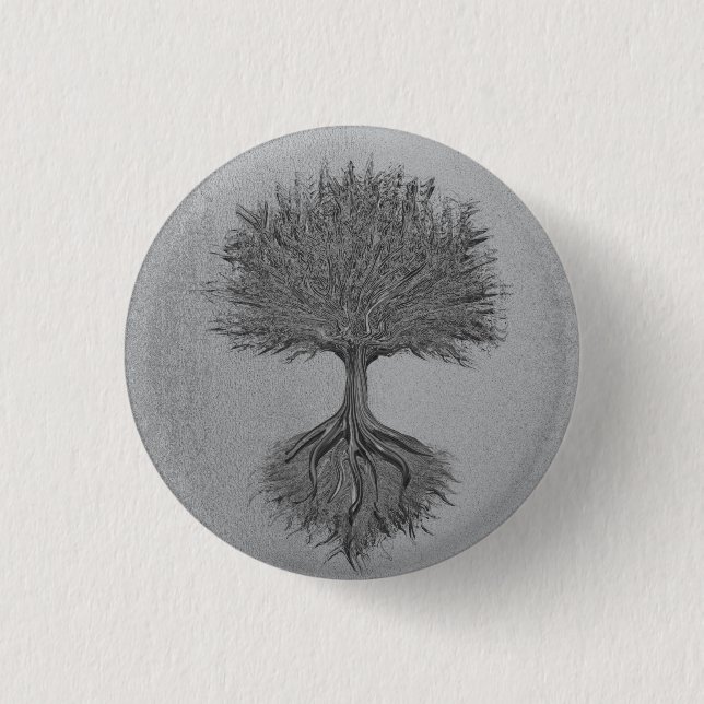 Tree of Life Chrome 2 Button (Front)