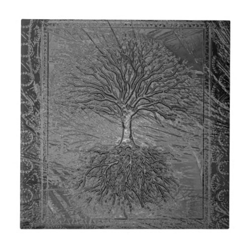 Tree of Life Chrome Tile