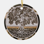 Tree Of Life Circle Of Life In Brown Ceramic Ornament at Zazzle