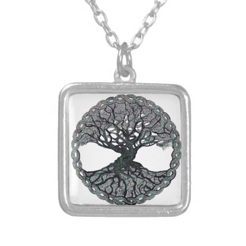 Tree of Life Circle of Life Silver Plated Necklace