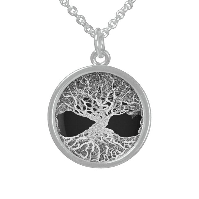 Tree of Life Circle of Life Sterling Silver Necklace (Front)