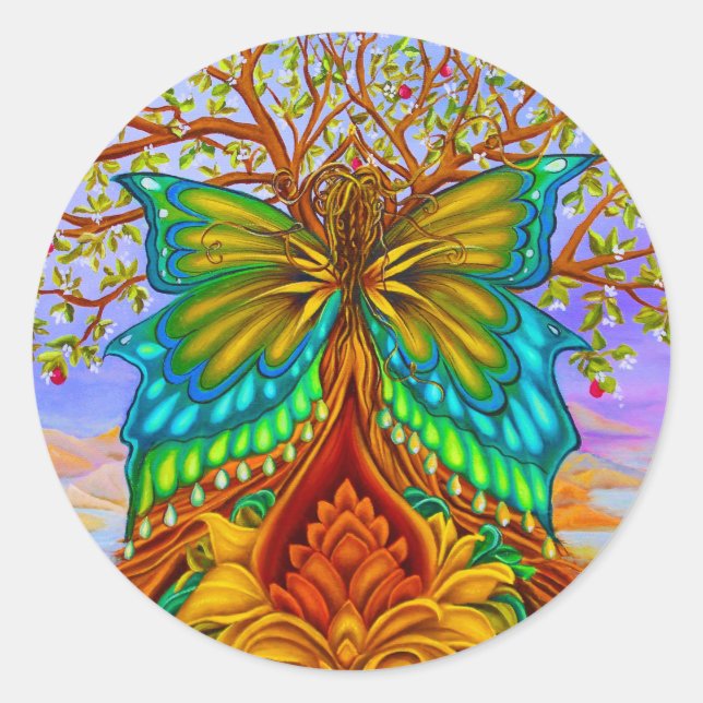 Tree of life classic round sticker (Front)