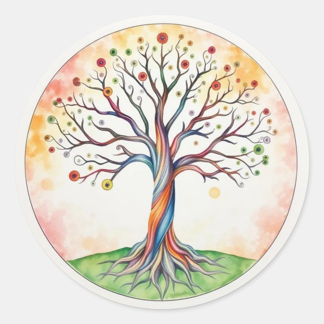 Tree of Life  Classic Round Sticker (Front)
