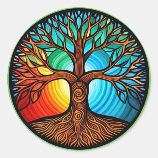 Tree of Life  Classic Round Sticker (Front)