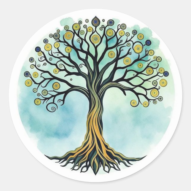 Tree of Life  Classic Round Sticker (Front)
