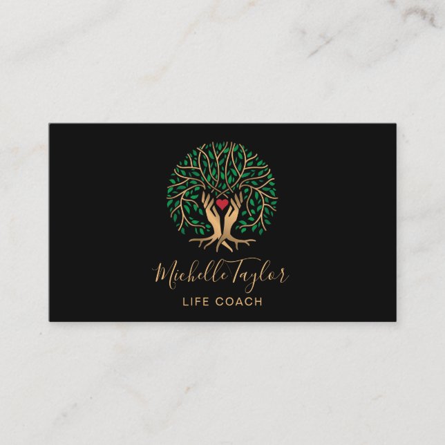 Tree of Life Coach, Therapist, Psychologist Business Card (Front)